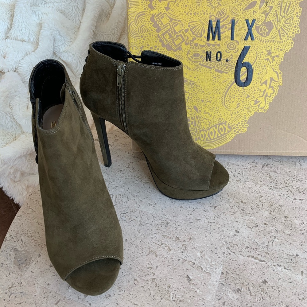 Mix No 6 Olive Booties